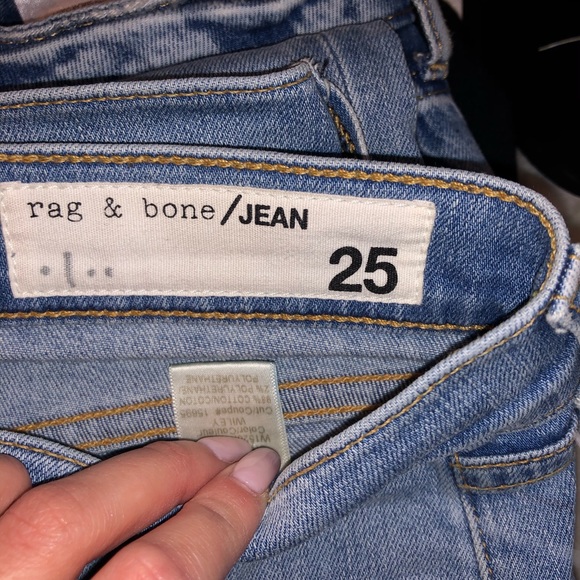 Rag & bone light wash mid rise skinny jeans - Picture 5 of 5